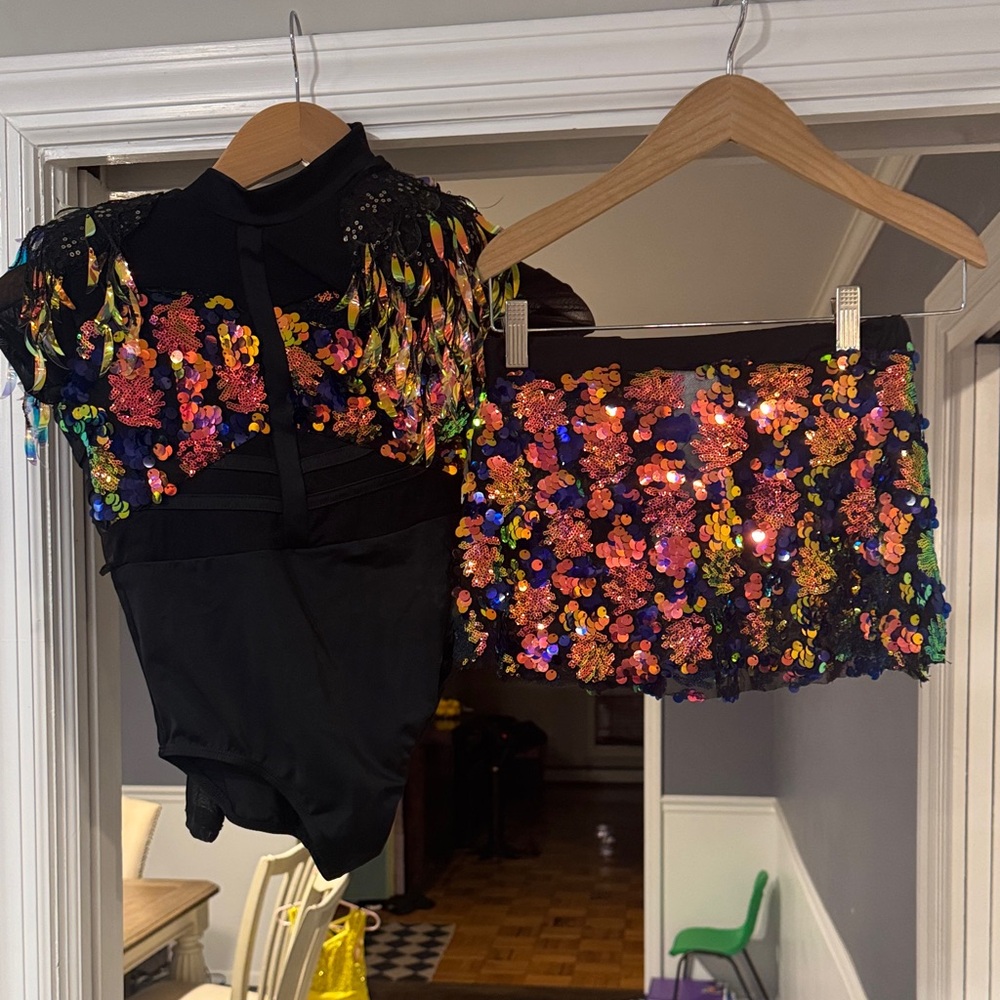 Colorful Sequin Dance Costume